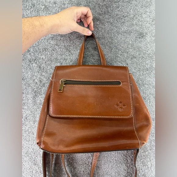Patricia Nash Molina Convertible Satchel Leather Backpack Bag Brown